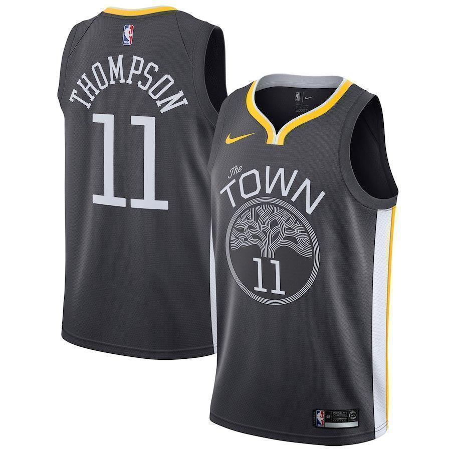 11-Klay Thompson Golden State Warriors Swingman Jersey - Statement Edition – Black