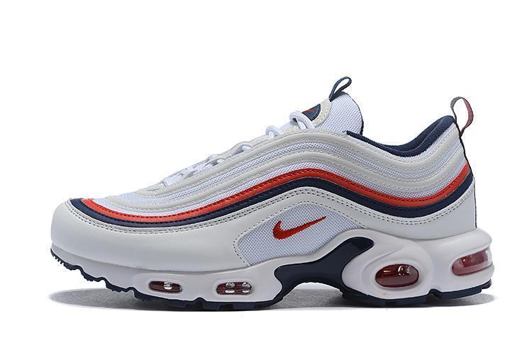 Nike Air Max 97 Plus Sneaker  Men's White Red Navy