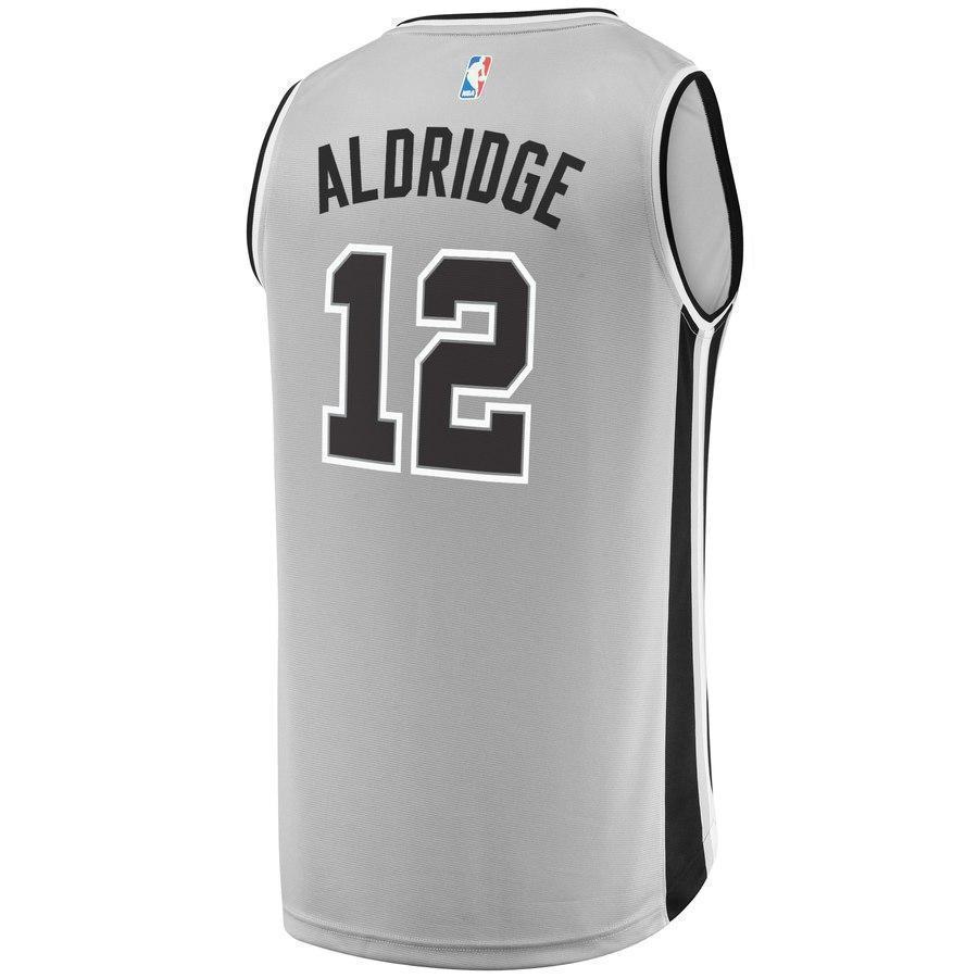 12-LaMarcus Aldridge San Antonio Spurs  Jersey - Statement Edition – Gray