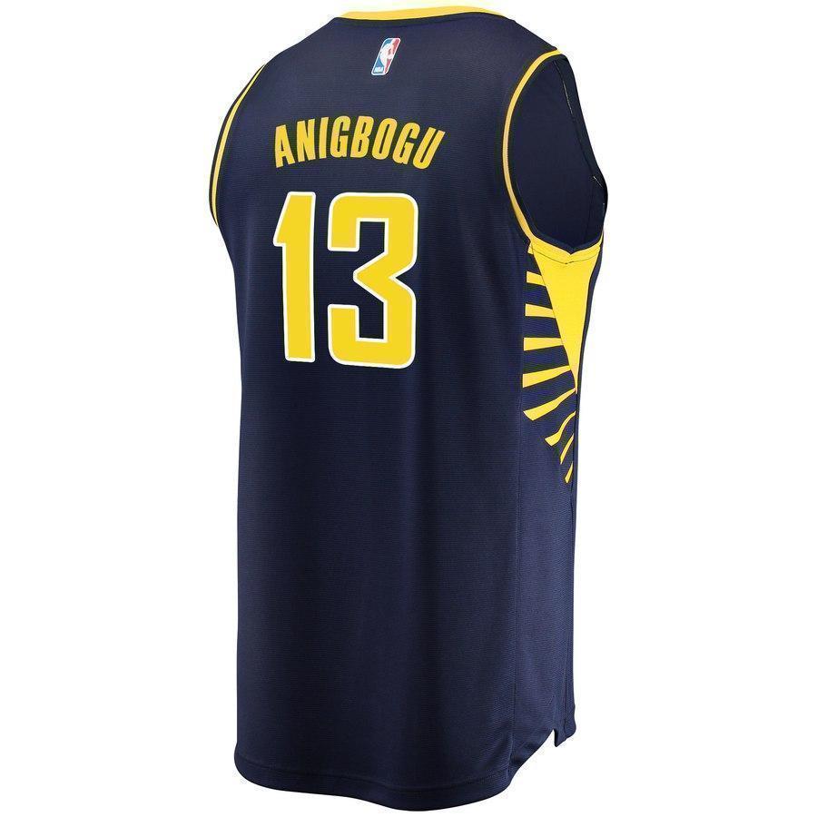 13-Ike Anigbogu Indiana Pacers  Jersey - Icon Edition – Navy