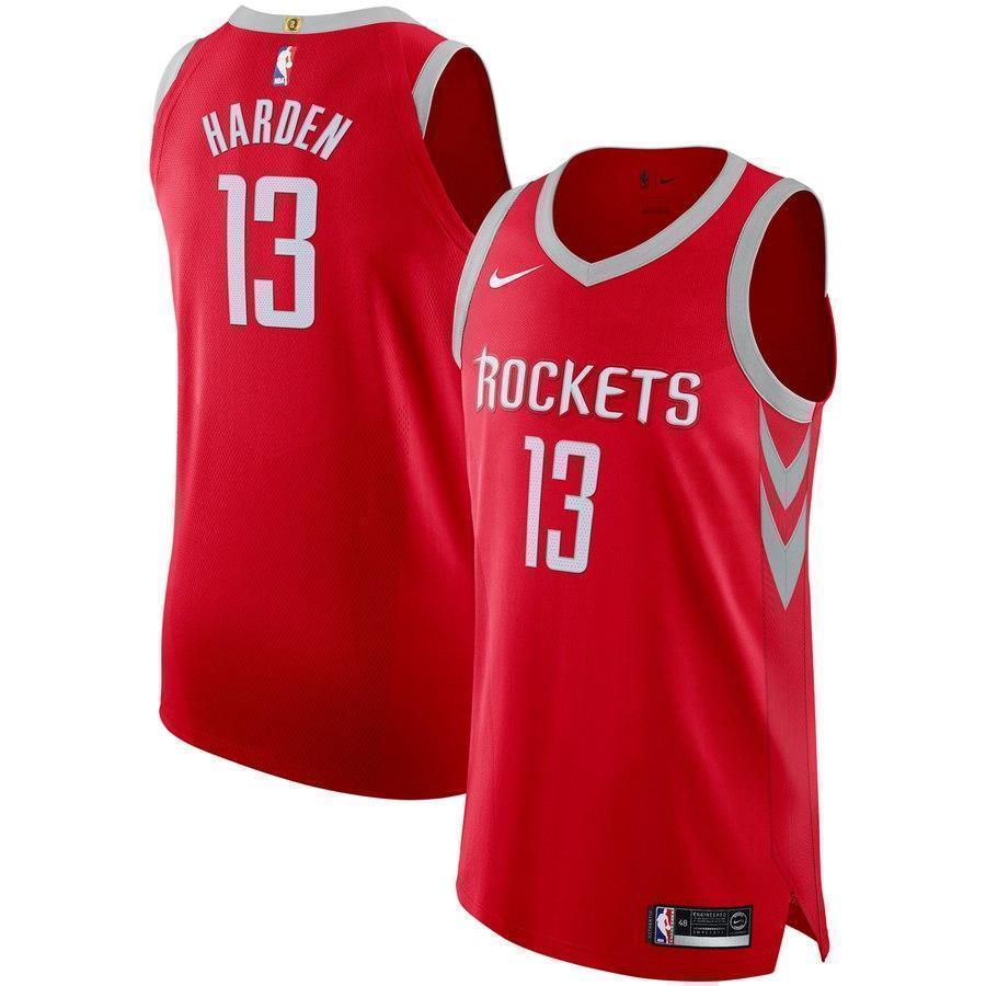 13-James Harden Houston Rockets Player Jersey Red - Icon Edition