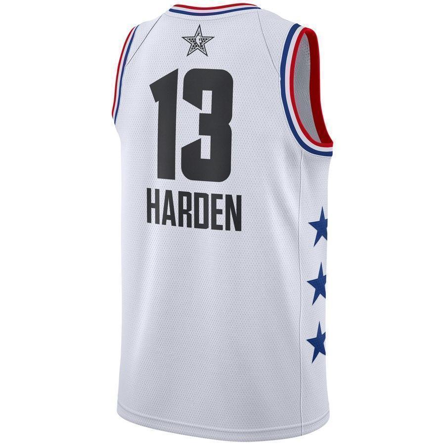 13-James Harden Houston Rockets Jordan 2019 NBA All-Star Game Finished Swingman Jersey – White