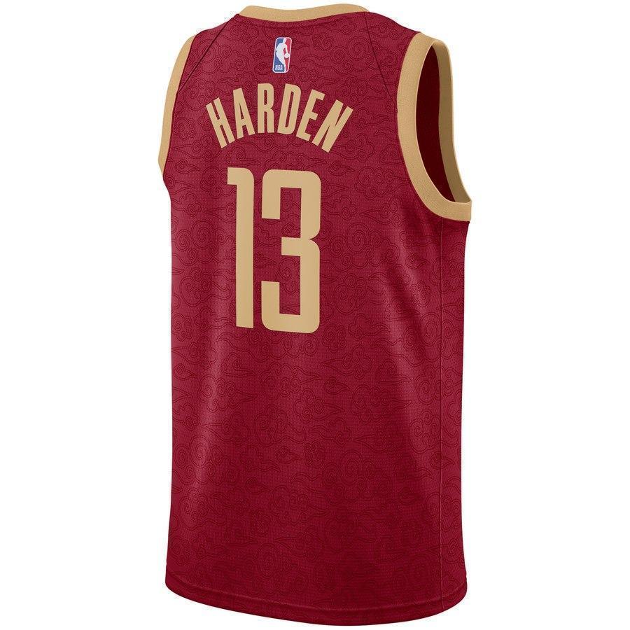 13-James Harden Houston Rockets  Swingman Jersey – City Edition – Red