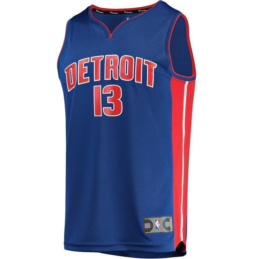 13-Khyri Thomas Detroit Pistons  Jersey - Icon Edition - Blue