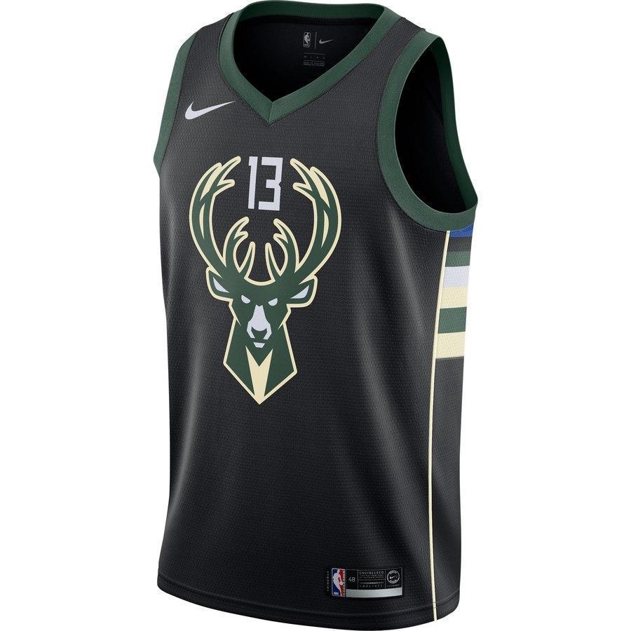 13-Malcolm Brogdon Milwaukee Bucks Swingman Jersey - Statement Edition – Black