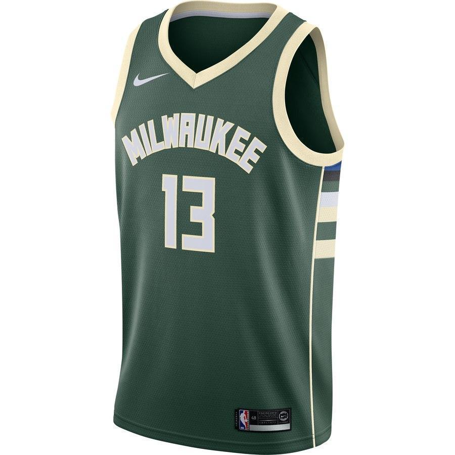 13-Malcolm Brogdon Milwaukee Bucks Swingman Jersey Green - Icon Edition