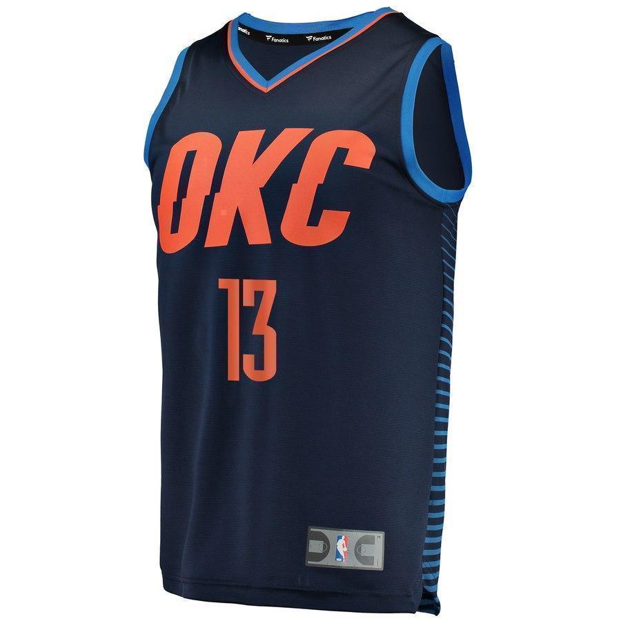 13-Paul George Oklahoma City Thunder  Jersey Navy - Statement Edition