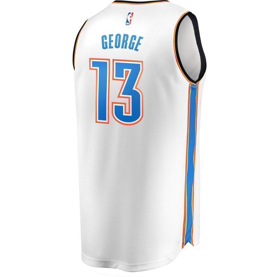 13-Paul George Oklahoma City Thunder  Jersey White - Association Edition