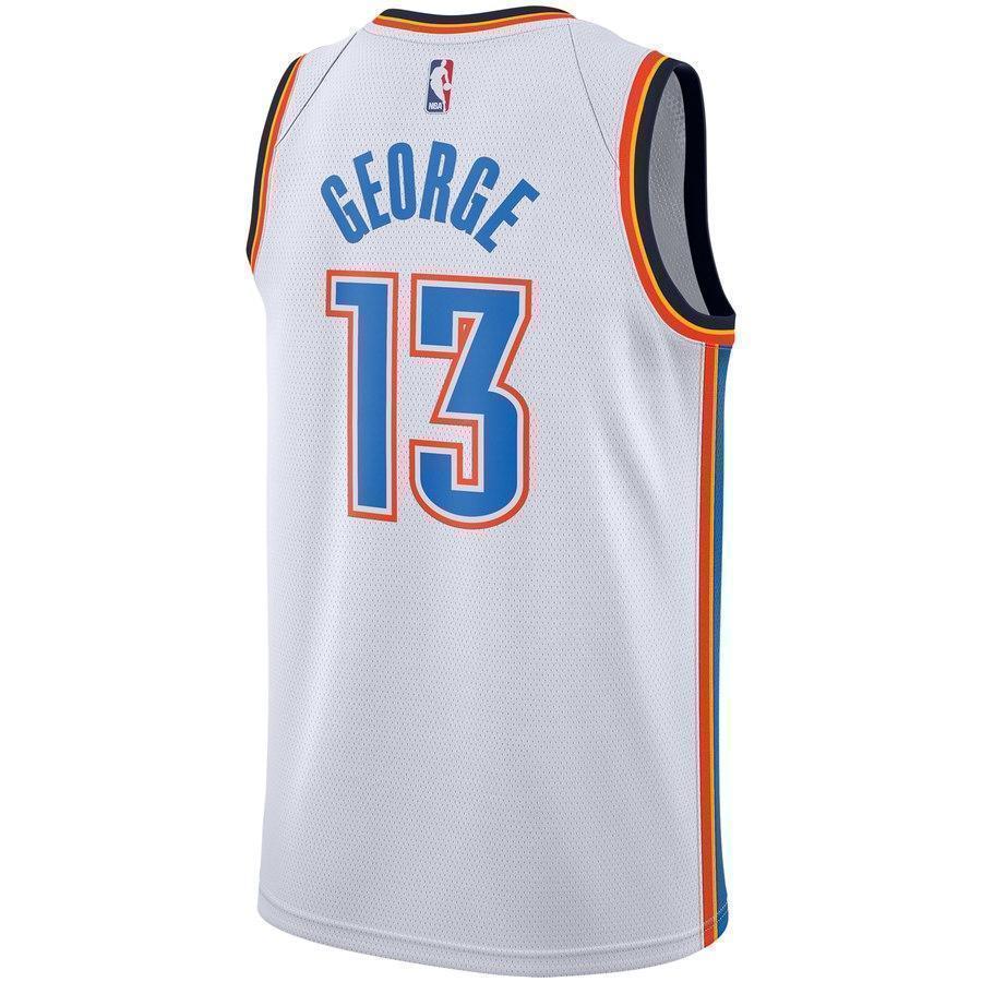 13-Paul George Oklahoma City Thunder  Swingman Jersey - Association Edition – White
