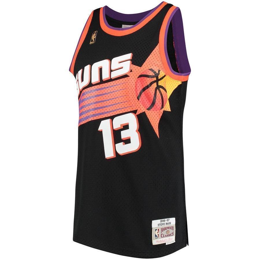 13-Steve Nash Phoenix Suns  1996-97 Hardwood Classics Swingman Jersey - Black