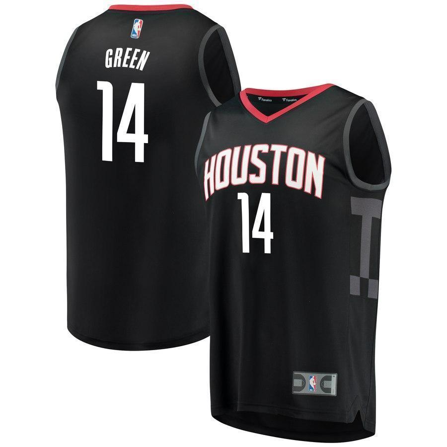 14-Gerald Green Houston Rockets  Jersey Black - Statement Edition