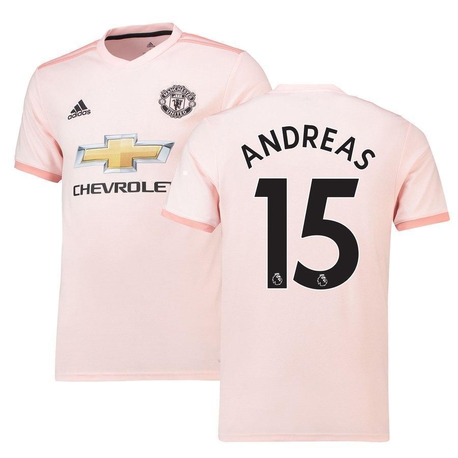 15-Andreas Pereira Manchester United Away Soccer Jersey 2018-19 – Coral