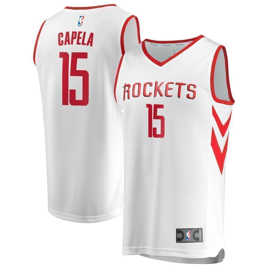 15-Clint Capela Houston Rockets  Jersey – Association Edition – White