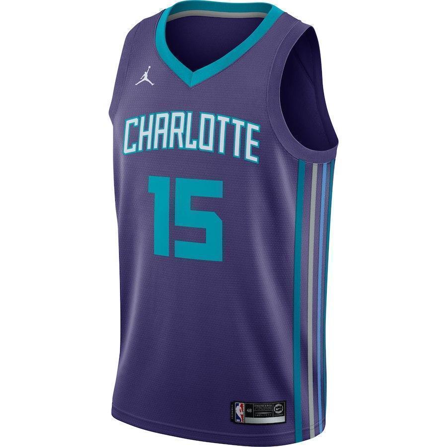 15-Kemba Walker Charlotte Hornets Swingman Jersey - Statement Edition – Purple