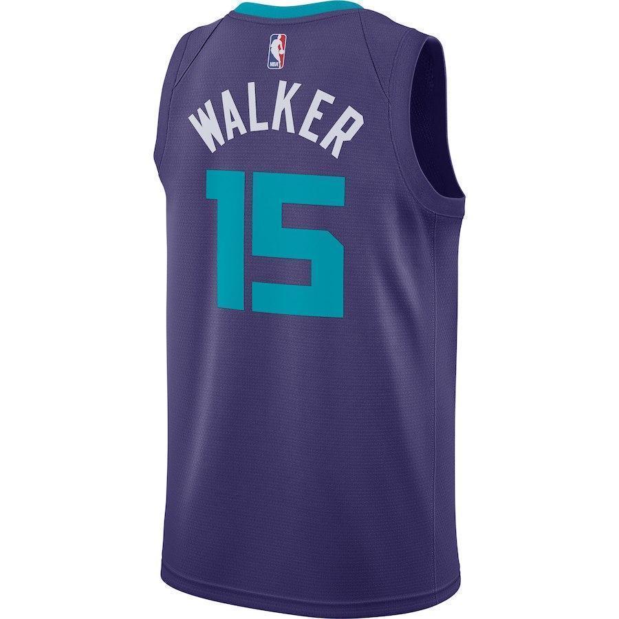 15-Kemba Walker Charlotte Hornets Swingman Jersey - Statement Edition – Purple