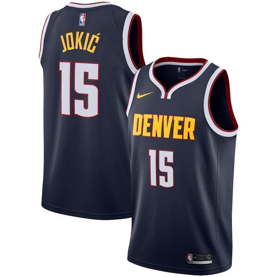 15-Nikola Jokic Denver Nuggets  Swingman Jersey - Icon Edition – Navy