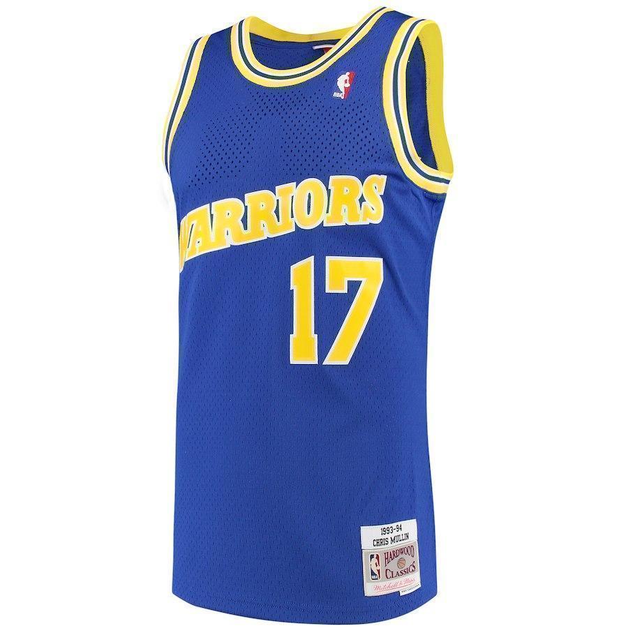 17-Chris Mullin Golden State Warriors  Hardwood Classics Swingman Jersey - Royal