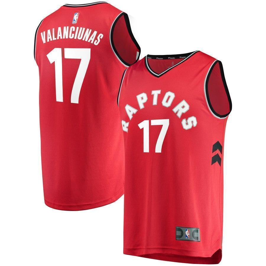 17-Jonas Valanciunas Toronto Raptors Jersey Red - Icon Edition