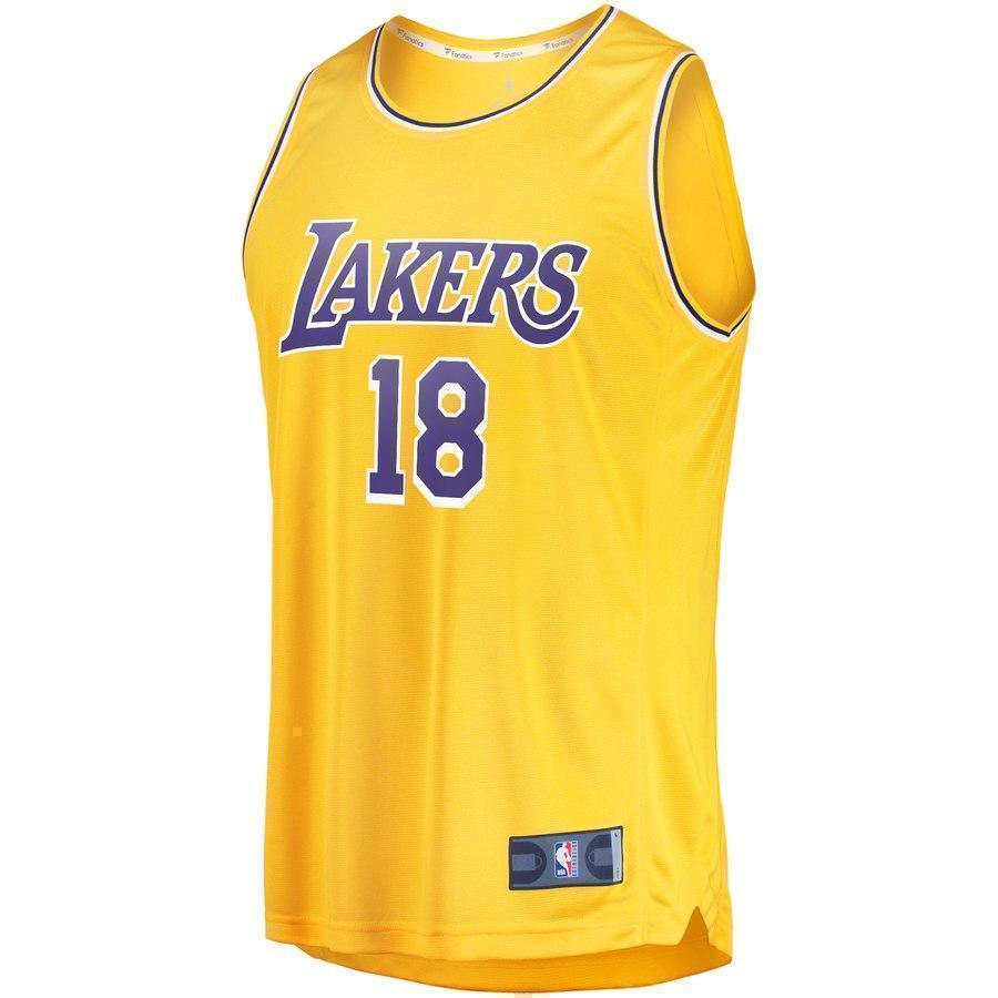 18-Joel Berry II Los Angeles Lakers  Jersey - Icon Edition - Gold