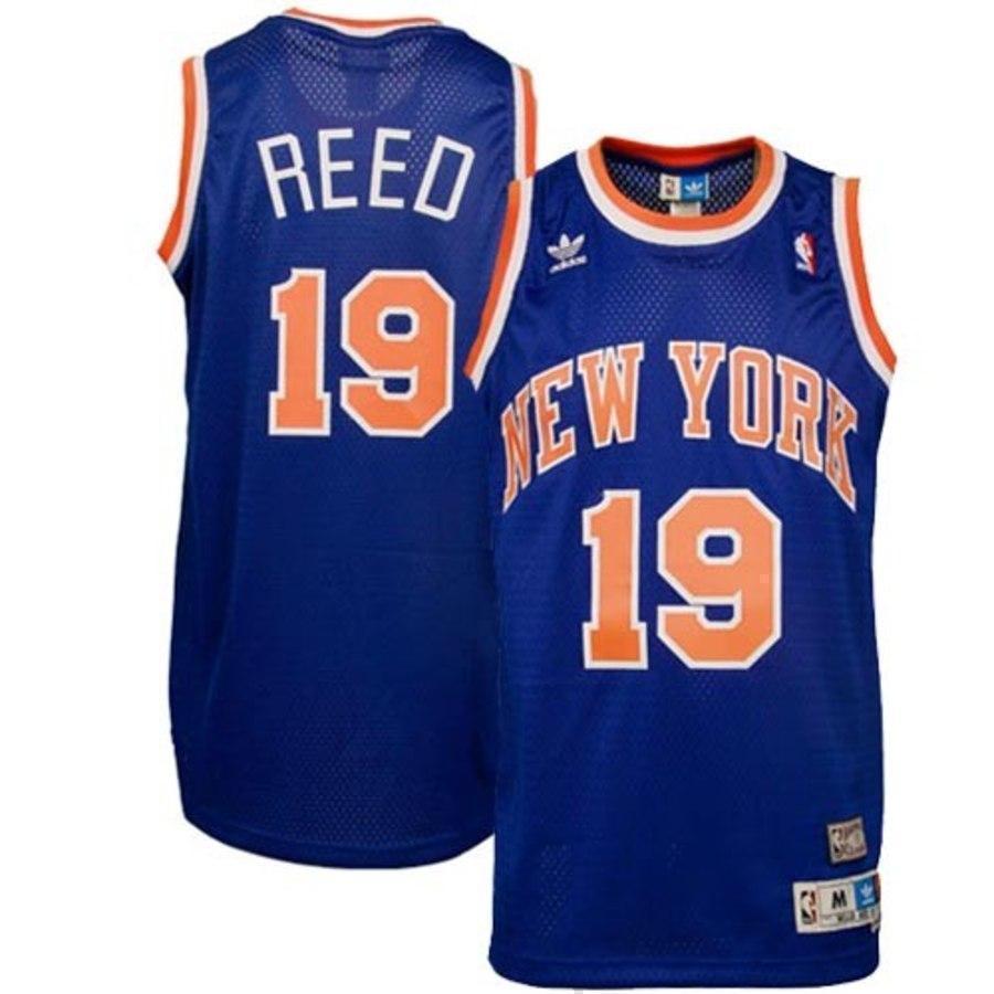 19-Willis Reed New York Knicks Hardwood Classics Soul Swingman Throwback Jersey - Blue