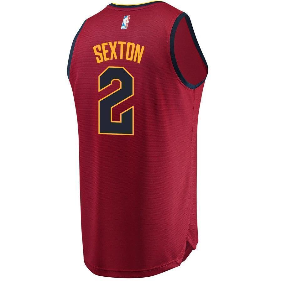 2-Collin Sexton Cleveland Cavaliers Fanatics  NBA Draft First Round Pick Fast Jersey Wine – Icon Edition