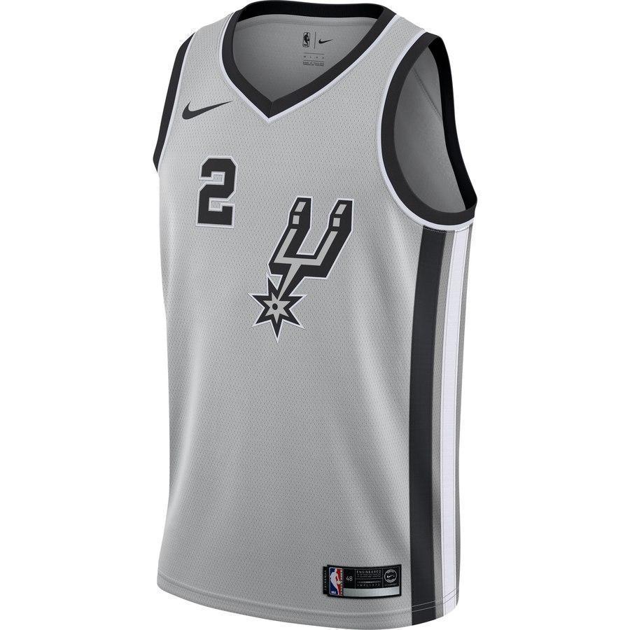 2-Kawhi Leonard San Antonio Spurs Swingman Jersey - Statement Edition – Silver