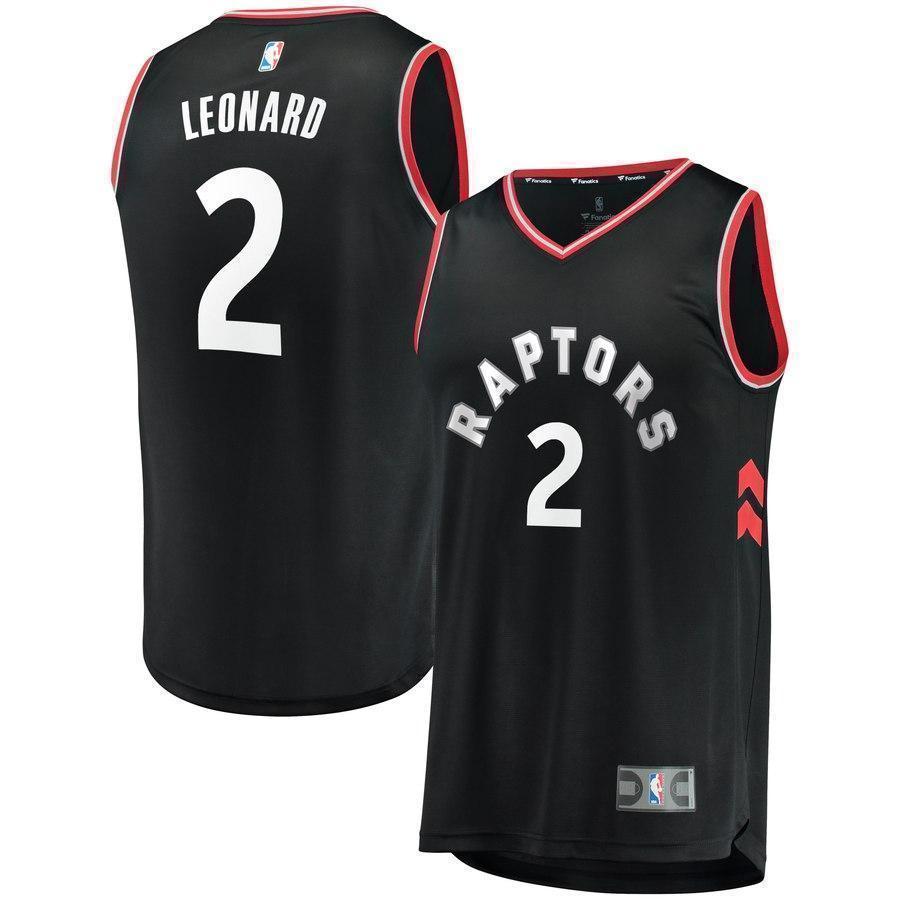 2-Kawhi Leonard Toronto Raptors Jersey - Statement Edition - Black
