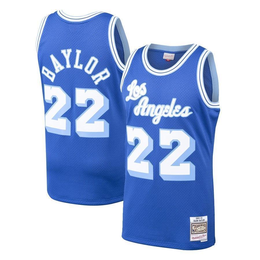 22-Elgin Baylor Los Angeles Lakers  Hardwood Classics Swingman Jersey – Royal