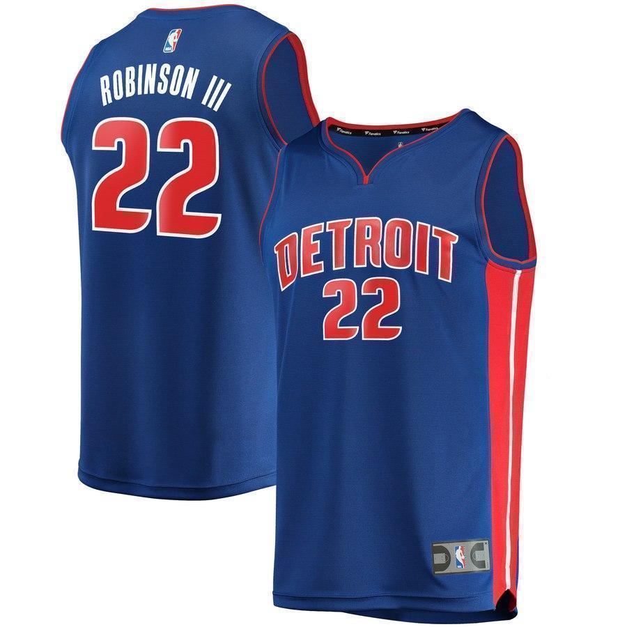 22-Glenn Robinson III Detroit Pistons Jersey - Icon Edition - Blue
