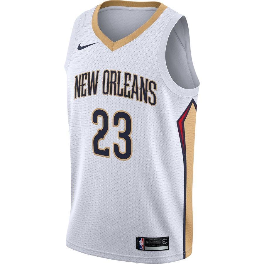 23-Anthony Davis New Orleans Pelicans Swingman Jersey White - Association Edition
