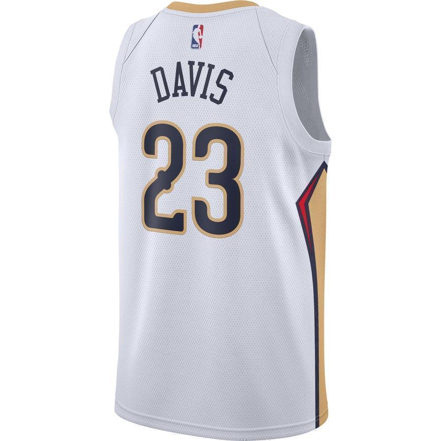 23-Anthony Davis New Orleans Pelicans Swingman Jersey White - Association Edition