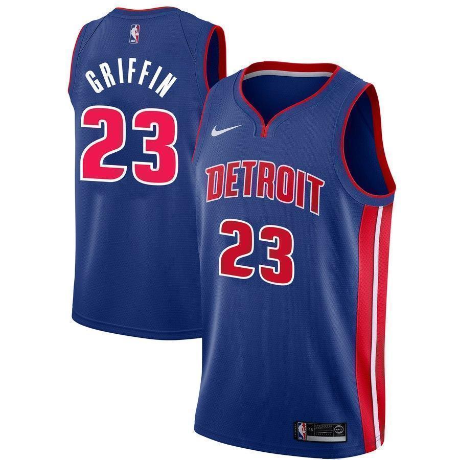 23-Blake Griffin Detroit Nike Swingman Jersey Blue - Icon Edition