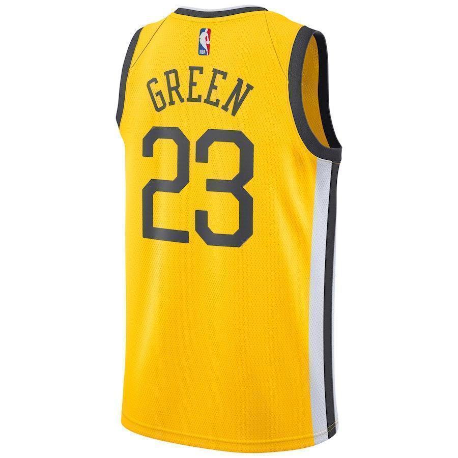23-Draymond Green Golden State Warriors  Swingman Jersey Yellow – Earned Edition
