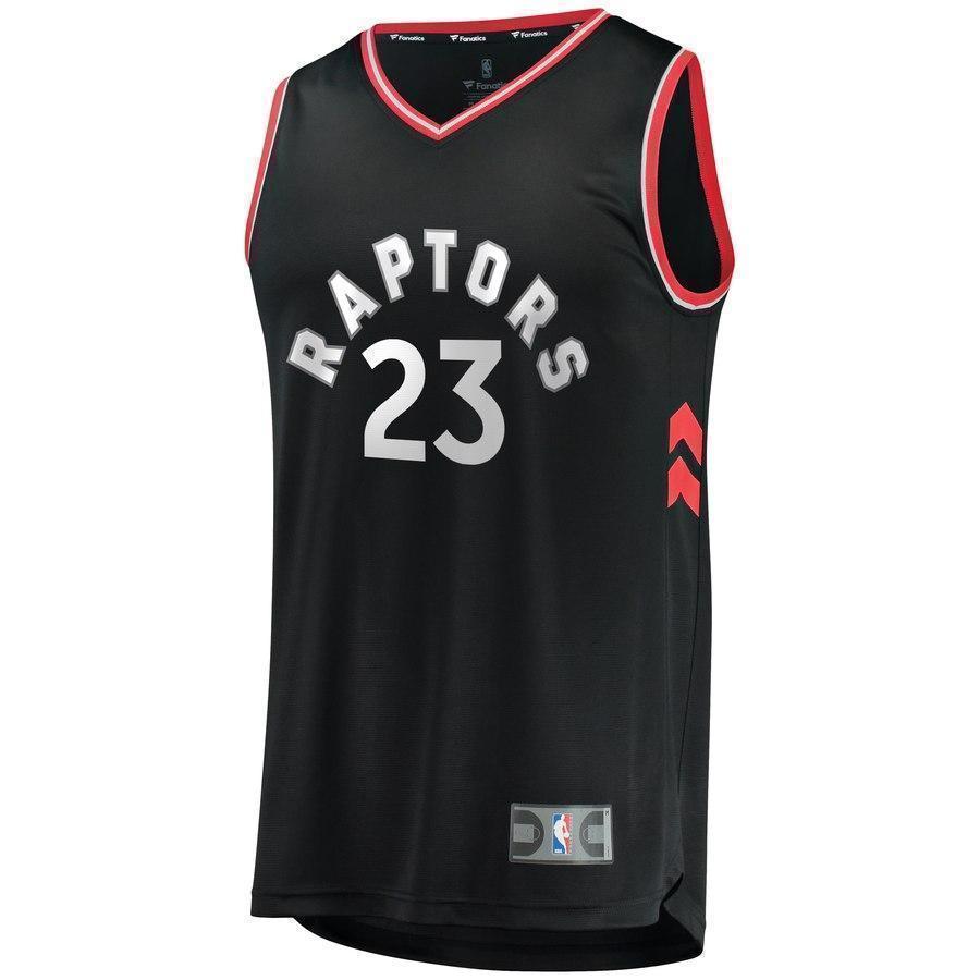 23-Fred VanVleet Toronto Raptors  Jersey Black - Statement Edition