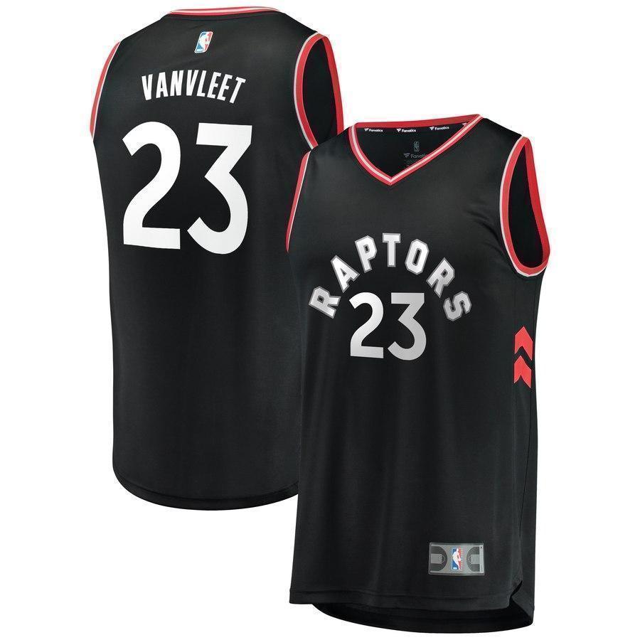 23-Fred VanVleet Toronto Raptors  Jersey Black - Statement Edition