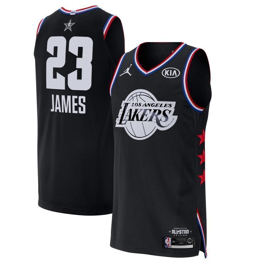 23-LeBron James Los Angeles Lakers 2019 NBA All-Star Game Finished Jersey – Black