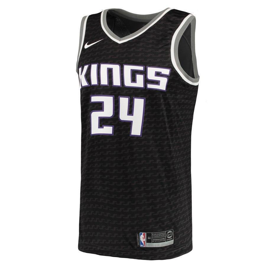 24-Buddy Hield Sacramento Kings Swingman Jersey - Statement Edition – Black