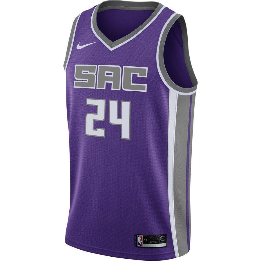 24-Buddy Hield Sacramento Kings Swingman Jersey Purple - Icon Edition