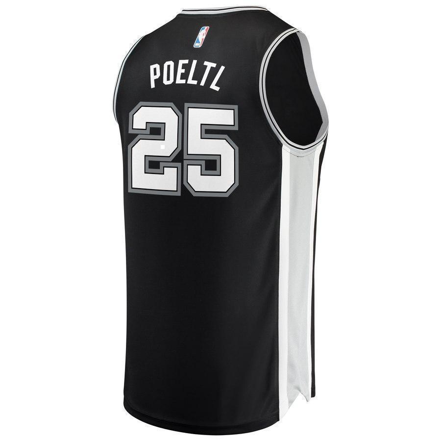25-Jakob Poeltl San Antonio Spurs  Jersey - Icon Edition - Black