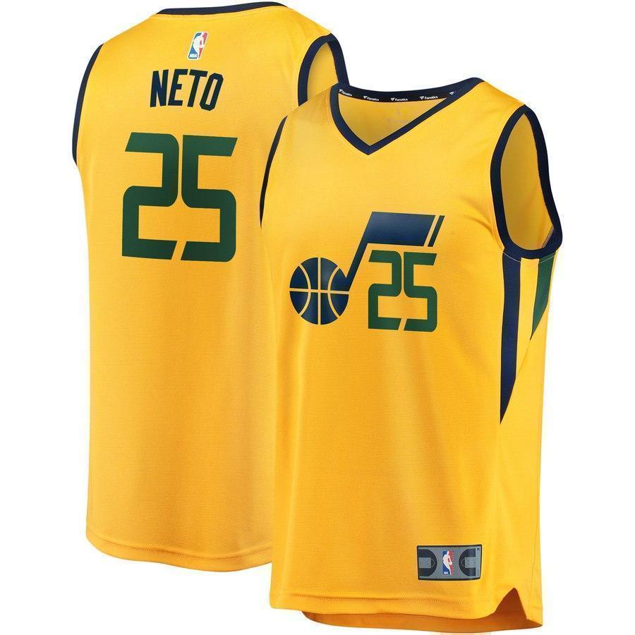 25-Raul Neto Utah Jazz  Player Jersey Gold - Statement Edition