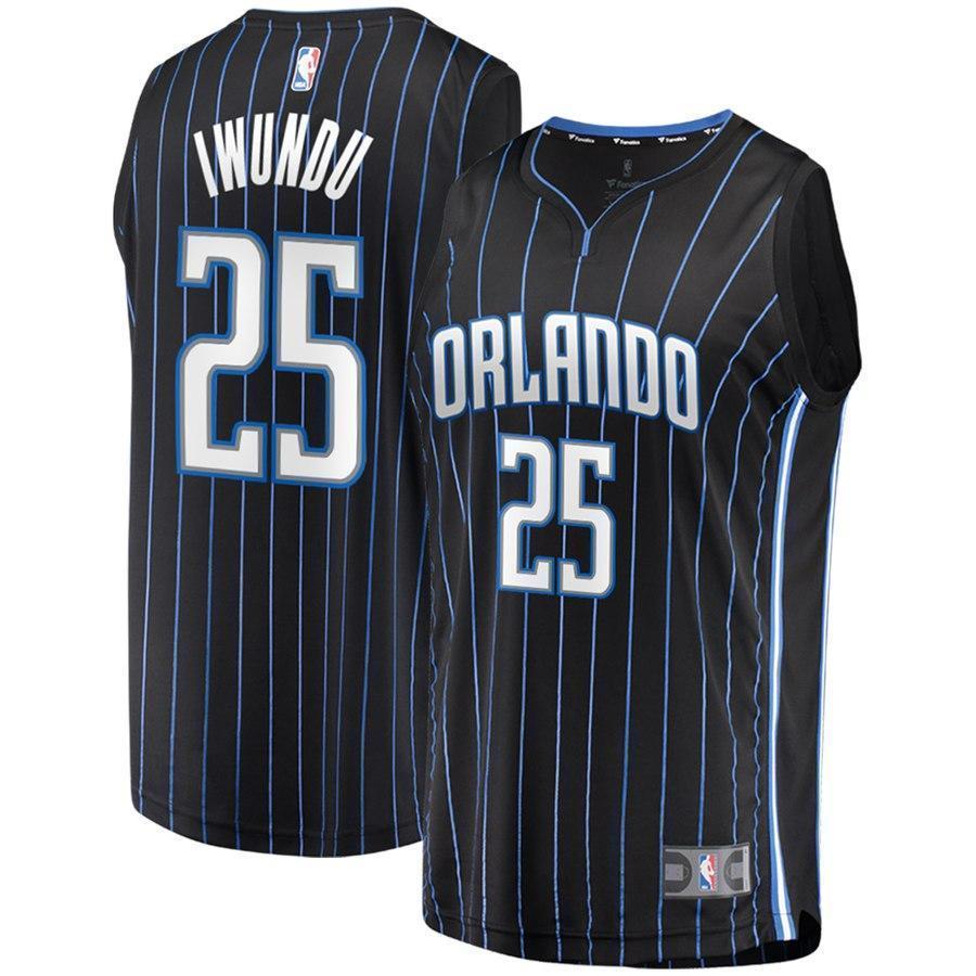 25-Wesley Iwundu Orlando Magic  Jersey - Statement Edition - Black