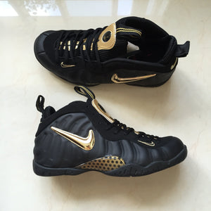 Nike Air Foamposite Pro Black and Metallic Gold