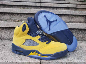 Nike Air Jordan 5 Men's Sneakers Blue Yellow