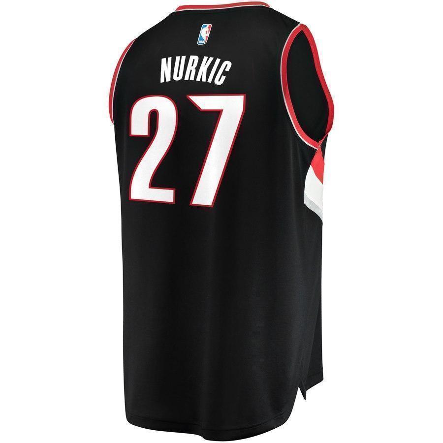 27-Jusuf Nurkic Portland Trail Blazers  Jersey Black - Icon Edition