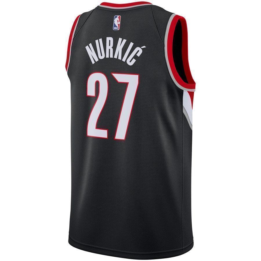 27-Jusuf Nurkic Portland Trail Blazers Swingman Jersey - Icon Edition – Black