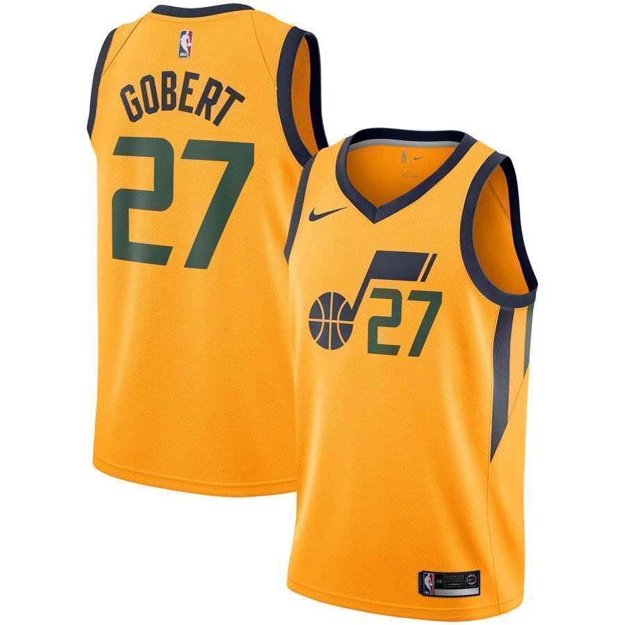 27-Rudy Gobert Utah Jazz Swingman Jersey - Statement Edition – Gold