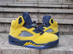 Nike Air Jordan 5 Men's Sneakers Blue Yellow