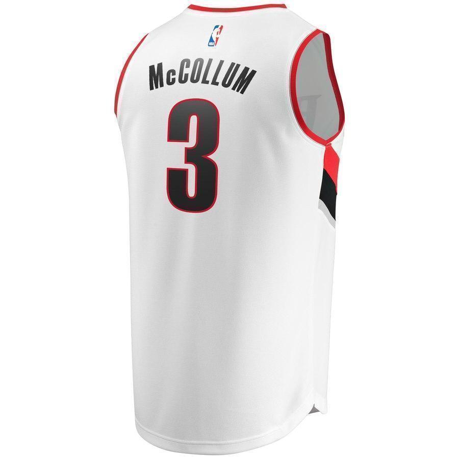 3-C.J. McCollum Portland Trail Blazers  Jersey - Association Edition – White