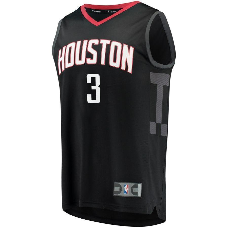 3-Chris Paul Houston Rockets Jersey Black - Statement Edition