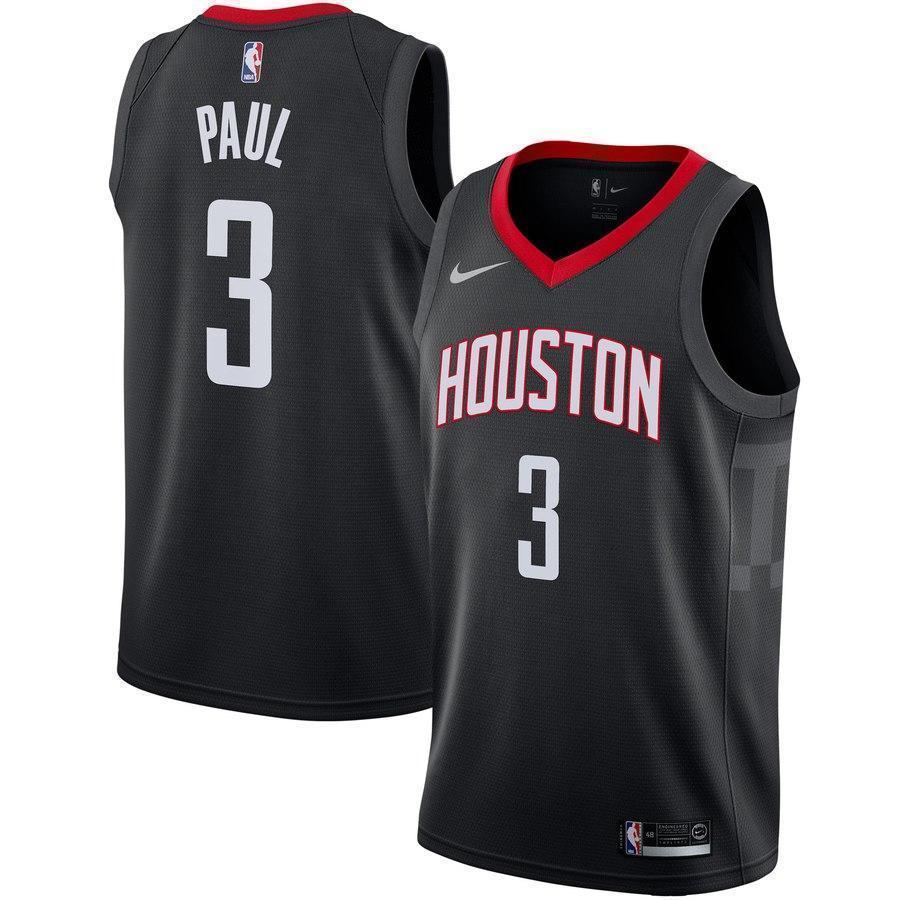3-Chris Paul Houston Rockets Swingman Jersey - Statement Edition – Black